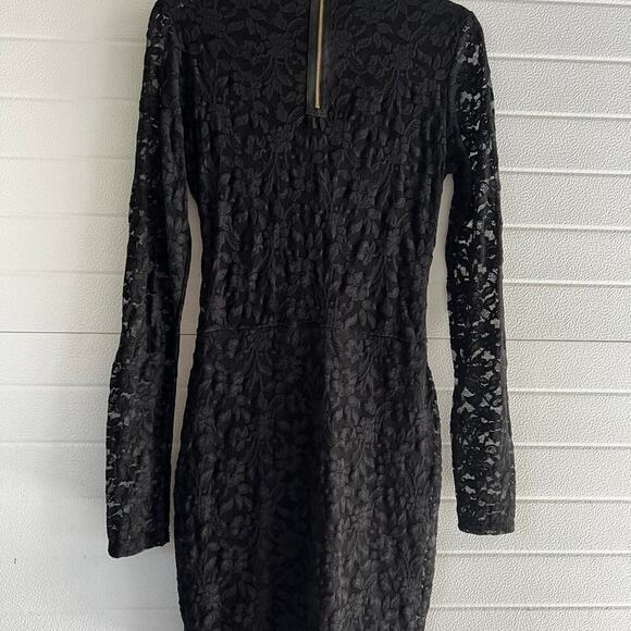 Black lace dress, armpit to armpit is 16”,  XS women's stretchy - Picture 5 of 11